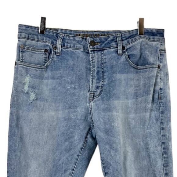American Eagle Men’s Jeans Skinny Cuffed Light Wash Size 36 Waist - Picture 3 of 8